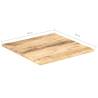 Solid Mango Wood Table Top 70x70 cm | Durable & Rustic Design