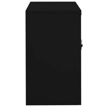 Office Cabinet Black 90x40x70 cm Steel - Stylish & Secure Storage