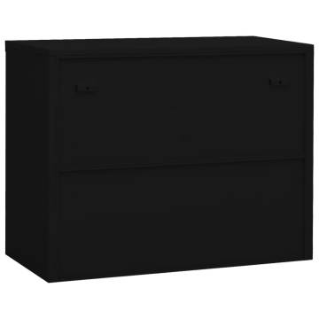 Office Cabinet Black 90x40x70 cm Steel - Stylish & Secure Storage