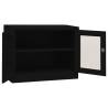 Office Cabinet Black 90x40x70 cm Steel - Stylish & Secure Storage