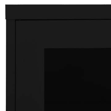 Office Cabinet Black 90x40x70 cm Steel - Stylish & Secure Storage