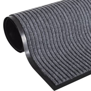 PVC Door Mats (2 pcs) Grey 90x60 cm - Hygienic & Durable