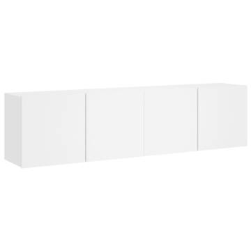 Wall-Mounted TV Cabinets - 2 pcs White | HipoMarket