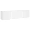 Wall-Mounted TV Cabinets - 2 pcs White | HipoMarket