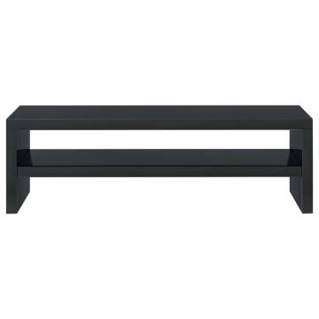 High Gloss Black Monitor Stand - 42x24x13 cm | HipoMarket