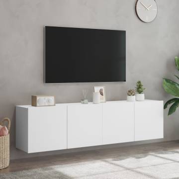 Wall-Mounted TV Cabinets - 2 pcs White | HipoMarket