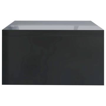 High Gloss Black Monitor Stand - 42x24x13 cm | HipoMarket