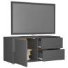 High Gloss Grey TV Cabinet - Stylish & Practical | HipoMarket