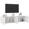 Wall-Mounted TV Cabinets - 2 pcs White | HipoMarket