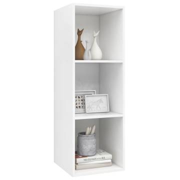 Stylish Wall-Mounted TV Cabinet in White - 37x37x107 cm