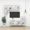 Stylish Wall-Mounted TV Cabinet in White - 37x37x107 cm