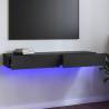 TV Cabinet with LED Lights High Gloss Grey 120x35x15.5 cm Colour high gloss grey Quantity in Package 1 Width 120 cm 