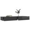 Stylish High Gloss Grey TV Cabinet with LED Lights - 120x35 cm