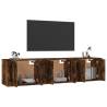 Wall-Mounted TV Cabinets - 3 pcs Smoked Oak - Stylish Storage