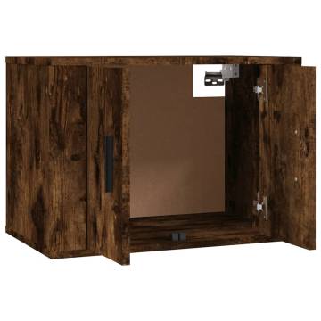 Wall-Mounted TV Cabinets - 3 pcs Smoked Oak - Stylish Storage