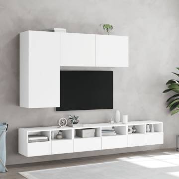 Stylish Wall-Mounted TV Cabinet in White - 100x30x41 cm