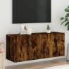 TV Cabinet Wall-mounted Smoked Oak 100x30x41 cm Colour smoked oak Quantity in Package 1 Width 100 cm 