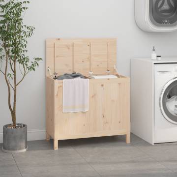 Laundry Box 88.5x44x76 cm - Solid Wood Pine Storage Solution