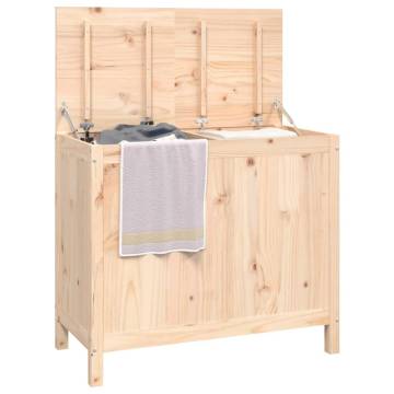 Laundry Box 88.5x44x76 cm - Solid Wood Pine Storage Solution