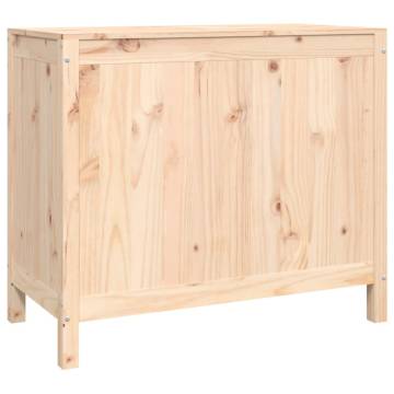 Laundry Box 88.5x44x76 cm - Solid Wood Pine Storage Solution