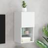 TV Cabinet with LED Lights White 30.5x30x60 cm Colour white Quantity in Package 1 Height 60 cm Width 30.5 cm 