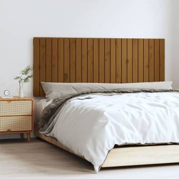 Honey Brown Wall Headboard - Solid Pine Wood | HipoMarket