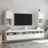 Stylish TV Cabinet with LED Lights - White - 30.5x30x60 cm