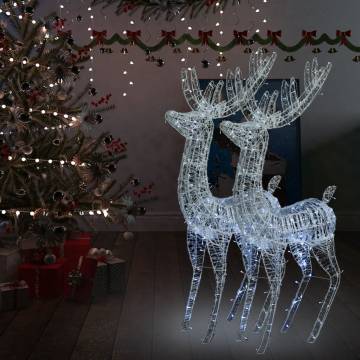 XXL Acrylic Christmas Reindeers - 250 LED Lighted Decor