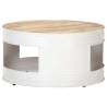 Coffee Table White 68x68x36 cm Solid Mango Wood Colour white Size 68 x 36 cm Quantity in Package 1 