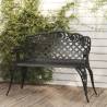 Garden Bench 108 cm Cast Aluminium Black Colour black Quantity in Package 1 Number of 