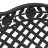 Elegant Cast Aluminium Garden Bench - 108 cm Black