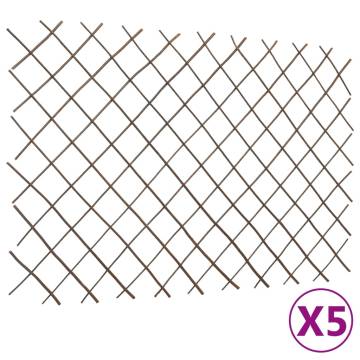 Willow Trellis Fences - 5 Pcs, 180x120 cm | Hipo Market