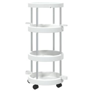 Cleaning Trolley with Storage Basket - Aluminium Organizer