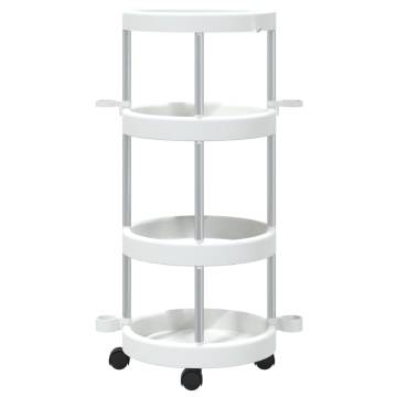 Cleaning Trolley with Storage Basket - Aluminium Organizer