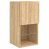 Stylish TV Cabinet with LED Lights - Sonoma Oak | Hipo Market