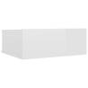 Floating Nightstand High Gloss White - Modern & Practical Design