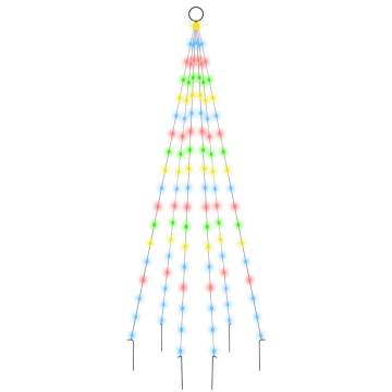 Colourful 180cm Christmas Tree on Flagpole with 108 LEDs