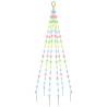 Colourful 180cm Christmas Tree on Flagpole with 108 LEDs