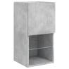 Stylish Concrete Grey TV Cabinet with LED Lights - Hipomarket UK