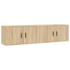 Wall-mounted TV Cabinets 2 pcs Sonoma Oak | Stylish Storage