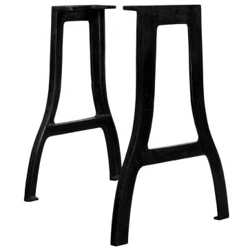 A-Frame Cast Iron Dining Table Legs - Industrial Style