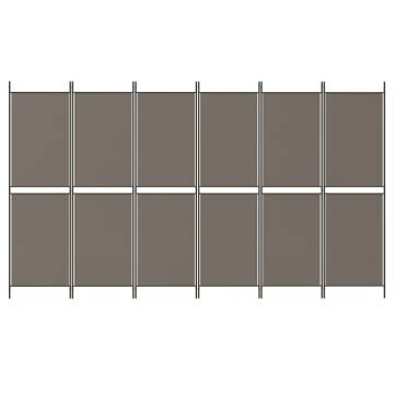 6-Panel Room Divider Anthracite 300x180 cm - Hipomarket