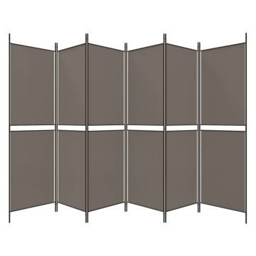 6-Panel Room Divider Anthracite 300x180 cm - Hipomarket