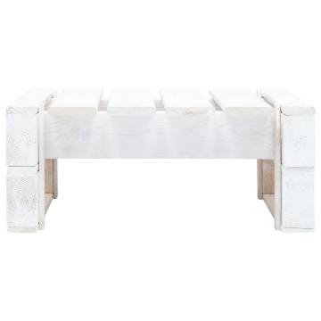 Garden Pallet Ottoman Wood White - Rustic Comfort for Any Space