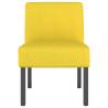 Slipper Chair Light Yellow Fabric - Comfortable Accent Chair