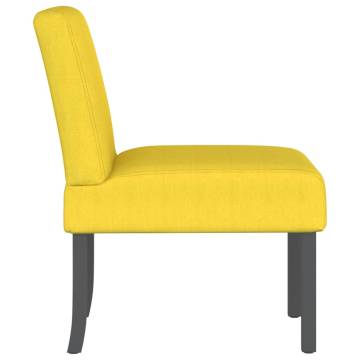 Slipper Chair Light Yellow Fabric - Comfortable Accent Chair