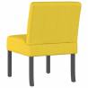 Slipper Chair Light Yellow Fabric - Comfortable Accent Chair