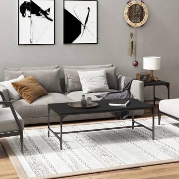 Stylish Black Coffee Table - 80x50x35 cm | Hipomarket