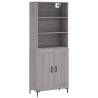 Stylish Highboard Grey Sonoma - 69.5x34x180 cm | HipoMarket