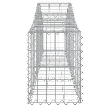 Arched Gabion Baskets 14 pcs - Durable Garden Barriers